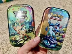 Pokemon TCG Prismatic Evolutions Mini Tin Complete Set - 8 Factory Sealed Tins - Image 5