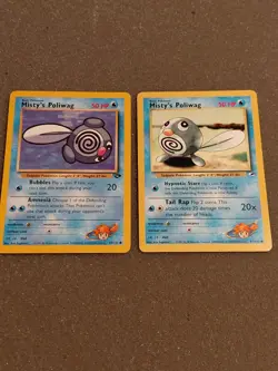 Pokemon - Lot Of 2 - Mistys Poliwag - Gym Challenge, Gym Heroes - Image 1
