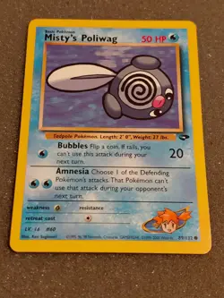 Pokemon - Lot Of 2 - Mistys Poliwag - Gym Challenge, Gym Heroes - Image 2