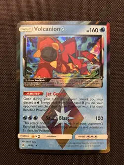 Pokemon Volcanion Prism Star 31/131 Prism Rare SM - Forbidden Light LP - Image 1