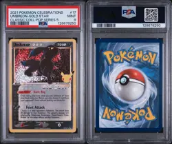 2021 POKEMON CELEBRATIONS CLASSIC COLLECTION#17 UMBREON-GOLD STAR PSA 9 - Image 3