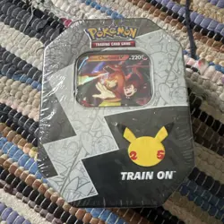 Pokemon TCG 25th Anniversary Celebrations Tin Lance's Charizard V New Sealed 820650809880 - Image 1