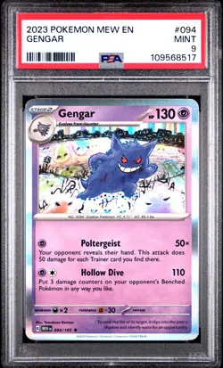 PSA 9 MINT Gengar - 094/165 - Holo - 2023 Pokemon MEW EN 151 - 94/165 - Image 1