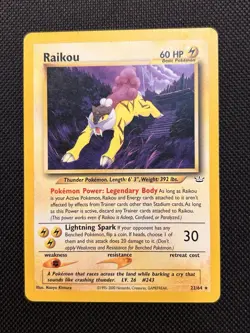 RAIKOU 22/64 - Pokemon Neo Revelation - Non-Holo Rare LP/MP - Image 1