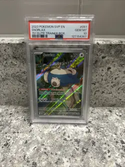 2023 POKEMON SVP EN-SV BLACK STAR PROMO 151 ELITE TRAINER BOX SNORLAX 051 PSA 10 - Image 2