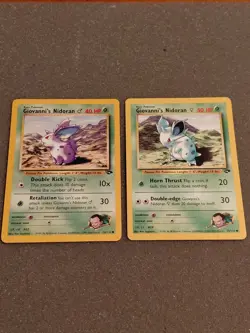 Pokemon - Lot Of 2 - Giovannis Nidoran - Gym Challenge - Image 1
