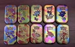 EMPTY Pokemon Scarlet & Violet 151 Mini Tins Complete Set of 10 - Image 1