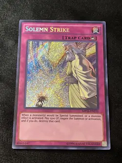 Solemn Strike MP16-EN231 Secret Rare 1st Ed NM Yugioh - Image 1
