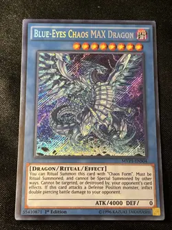 Yugioh Blue-Eyes Chaos MAX Dragon MVP1-ENS04 Secret Rare 1st Ed NM - Image 1