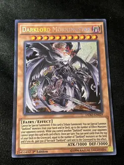 Yugioh Darklord Morningstar DESO-EN029 Secret Rare 1st Ed NM/EX - Image 1