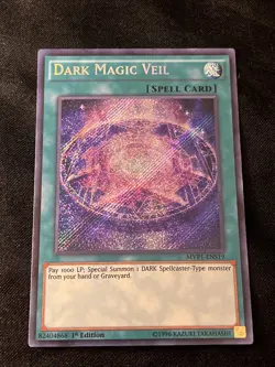 Yugioh Dark Magic Veil Secret Rare MVP1-ENS19 NM - Image 1