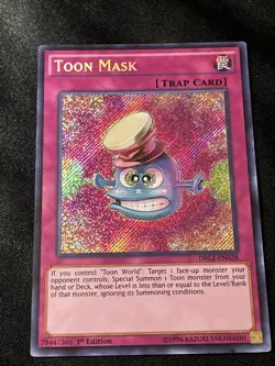 Yugioh Toon Mask DRL2-EN028 Secret Rare 1st Ed Vlp - Image 1