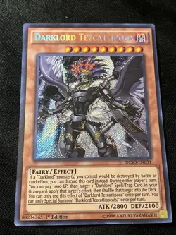 Darklord Tezcatlipoca DESO-EN031 Destiny Soldiers 1st Edition yugioh secret rare - Image 1