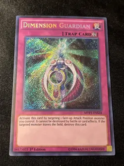 Yugioh - Dimension Guardian MVP1-ENS24 1st Edition Secret Rare NM - Image 1