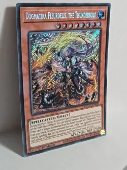 Yugioh Dogmatika Fleurdelis, the Thunderbolt DOOD-EN026 Secret Rare Near Mint - Image 2
