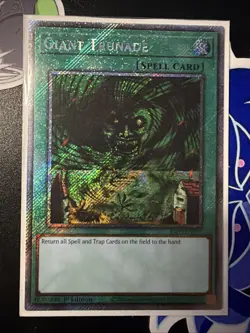 Yugioh! Giant Trunade RA03-EN097 Platinum Secret Rare 1st Edition NM - Image 2