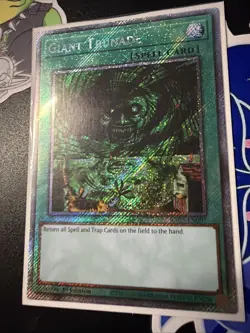 Yugioh! Giant Trunade RA03-EN097 Platinum Secret Rare 1st Edition NM - Image 3