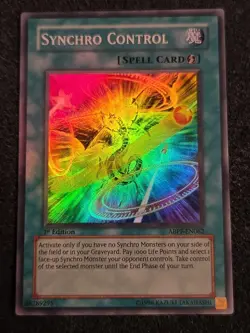 1x Yugioh Synchro Control Super Rare ABPF-EN062 Lightly Played 1st Ed - Image 1