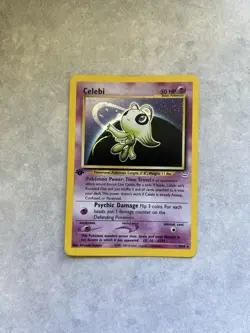 Celebi 3/64 Holo Rare Pokemon Card Neo Revelation (2001) Unlimited WOTC Vintage - Image 1