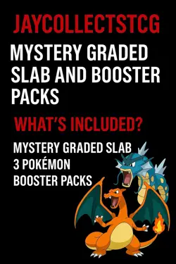 Mystery Graded Pokemon Trading Card Slab And Booster Pack Bundle! - Image 1
