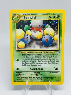 Jumpluff Holo Neo Genesis 9/64 2000 Pokemon Card LP/NM WOTC Vintage Swirl - Image 1