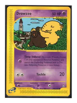 Drowzee 74A/147 Common LP Pokemon Card Aquapolis 2003 IF9 - Image 1