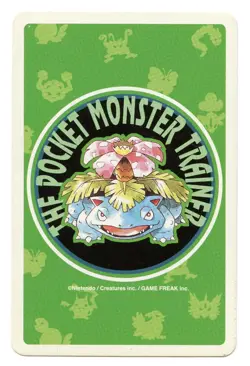 1996 Vintage Bulbasaur Ace of Diamonds Japan Original Playing Card Pokemon Green - Image 3