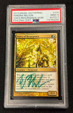 MTG Voice of Resurgence signed by artist Winona Nelson PSA 9 Auto 7 - Image 1