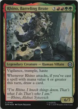 Rhino, Barreling Brute - FOIL - U Marvel's Spider-Man 140 - MTG - Image 1