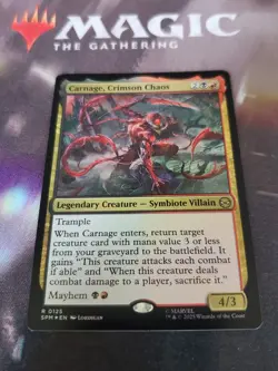 Mtg. Carnage, Crimson Chaos. Foil. Marvel's Spider-Man. Pack Fresh - Image 1