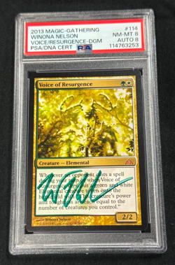 MTG Voice of Resurgence signed by artist Winona Nelson PSA 8 Auto 8 114763255 - Image 1