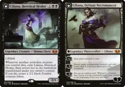 Liliana, Heretical Healer // Liliana, Defiant Necromancer CC2 NM MTG - Image 1