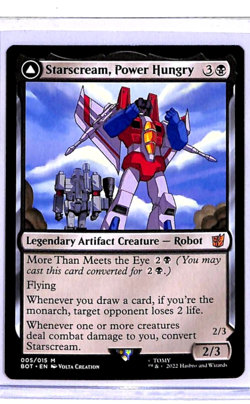 2022 MTG Magic The Gathering BOT Transformers #5 Starscream Power Hungry - Image 1
