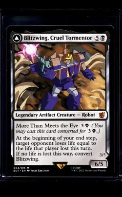 2022 MTG Magic The Gathering BOT Transformers #4 Blitzwing Cruel Tormentor - Image 1