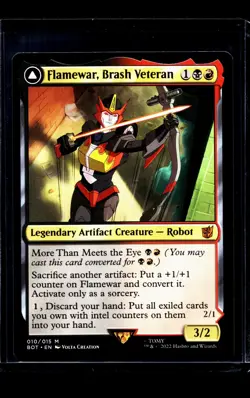 2022 MTG Magic The Gathering BOT Transformers #10 Flamewar Brash Veteran - Image 1