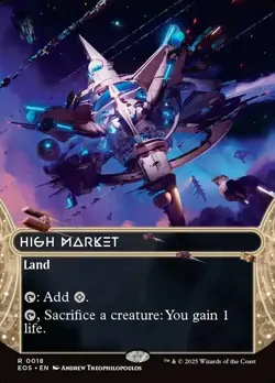 Foil High Market - Borderless - MtG Edge of Eternities - NM - Image 1