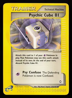 Psychic Cube 01 132/147 Uncommon Aquapolis Pokemon Card - Image 1