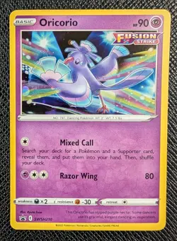 Pokemon Oricorio Sword & Shield Black Star Promo SWSH210 Holo - NM - Image 1