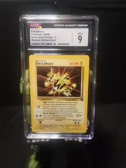 Electabuzz #2 Black Star Promo WOTC Pokemon Card 1st Movie Edition, CGC 9 - Image 1