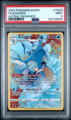Pokemon TCG Kingdra Full Art Astral Radiance Trainer Gallery TG03/TG30 PSA 9 - Image 1