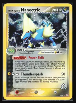 Pokemon Team Aqua's Manectric 4/95 EX Team Magma vs Aqua Holo Rare LP - Image 1