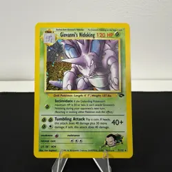 Giovanni’s Nidoking Holo Rare 7/132 Gym Challenge WOTC Vintage Pokemon TCG LP - Image 1