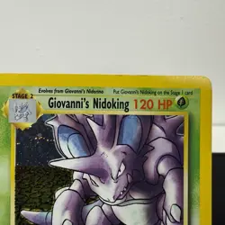 Giovanni’s Nidoking Holo Rare 7/132 Gym Challenge WOTC Vintage Pokemon TCG LP - Image 2