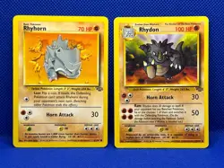 Pokemon Tcg Rhyhorn 61/64 Rhydon 45/64 Jungle Non Holo - Image 1