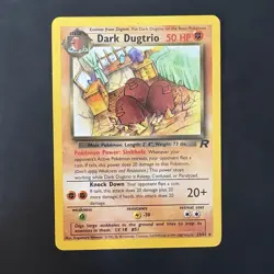 Pokemon Vintage Non Holo Rare Dark Dugtrio Team Rocket 23/82 WotC - Image 1
