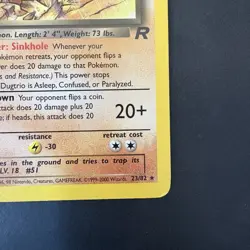 Pokemon Vintage Non Holo Rare Dark Dugtrio Team Rocket 23/82 WotC - Image 4
