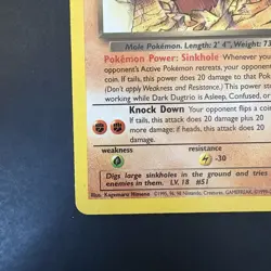 Pokemon Vintage Non Holo Rare Dark Dugtrio Team Rocket 23/82 WotC - Image 5