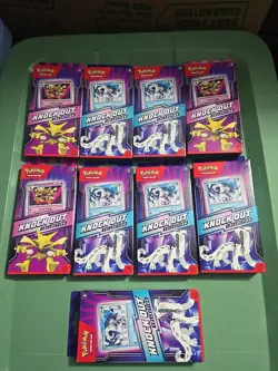 Lot Of 9 Pokemon Knock Out Packs 2 Boosters In Each Box(18packs) Obsidian/tmporl - Image 1