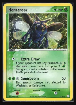 Pokemon Heracross 7/101 EX Hidden Legends Holo Rare LP - Image 1