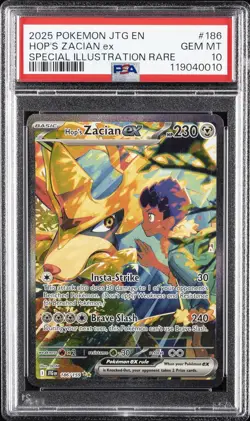 2025 POKEMON JTG EN-JOURNEY TOGETHER #186 HOP'S ZACIAN EX PSA 10 - Image 1